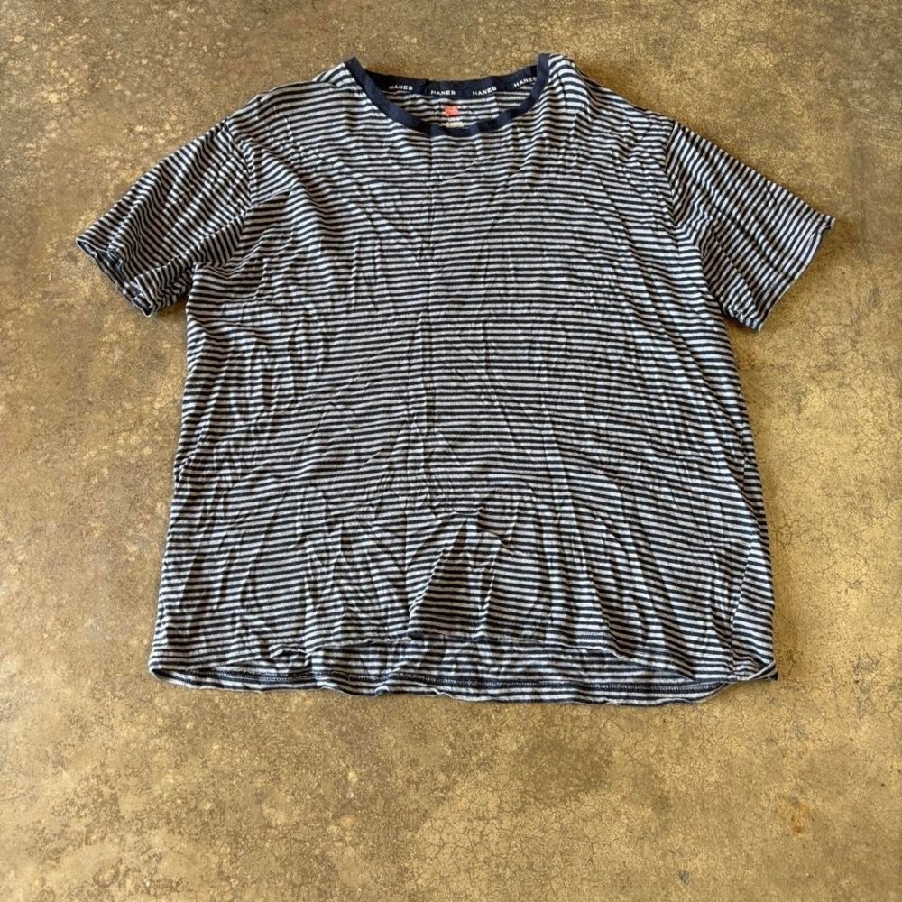 2000s y2k striped ringer tee